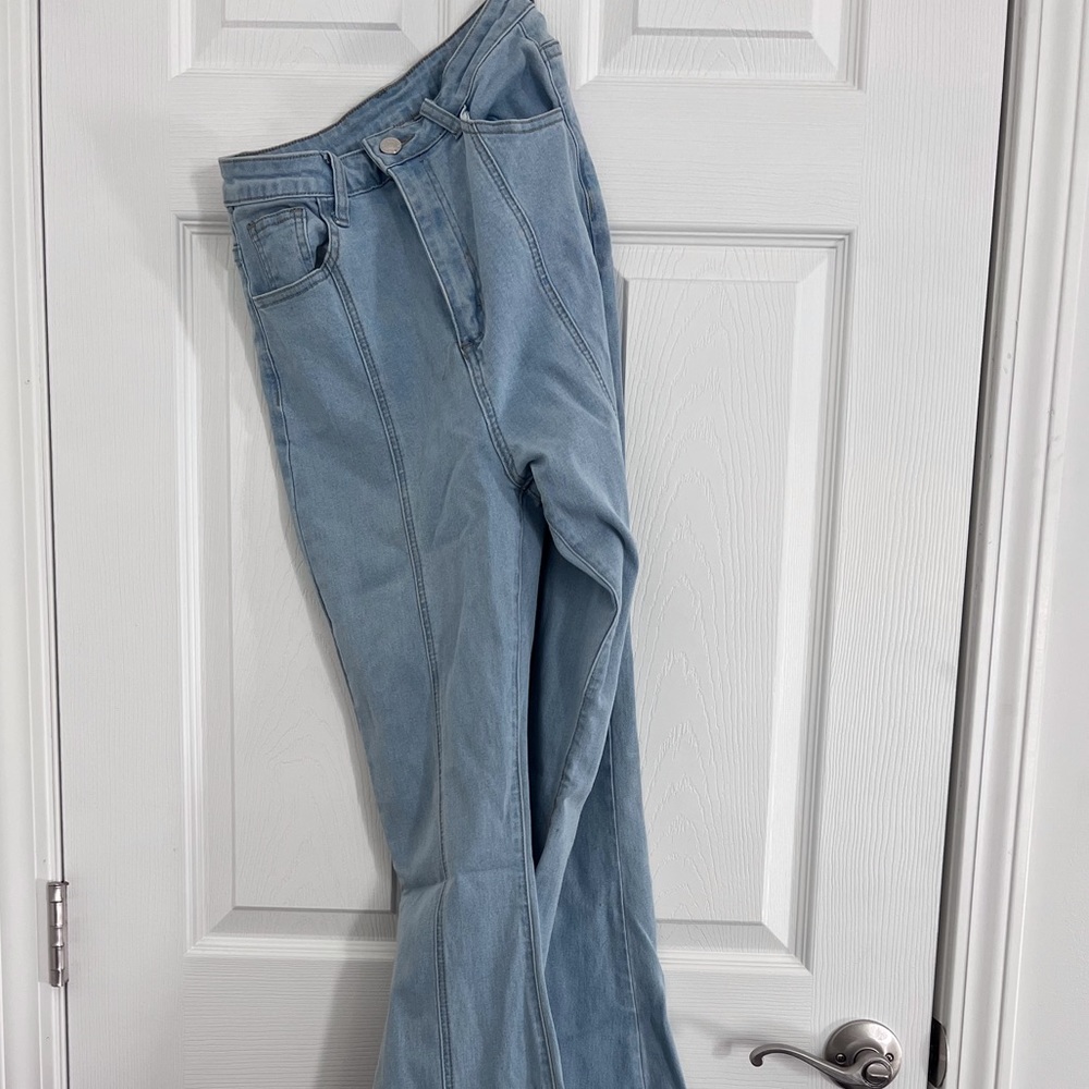 Blue flare jeans